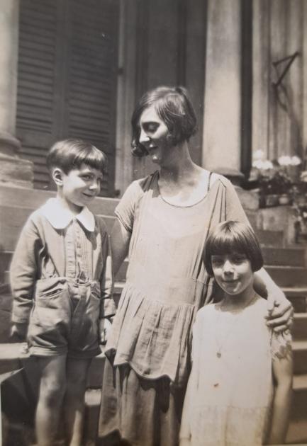 With his mother and sister, Lausanne Switzerland