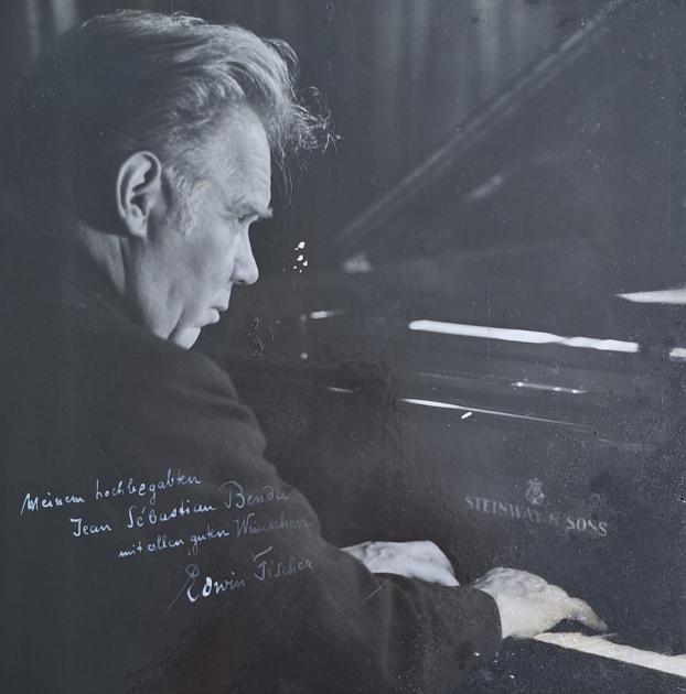 Edwin Fischer - picture with dedication - 1951