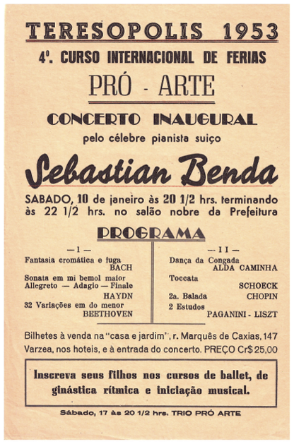 Teresópolis- Pro Arte 1953
