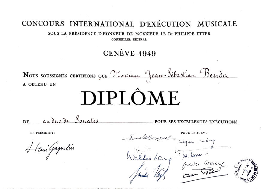 9a Bio- Concours International de Genève 1949